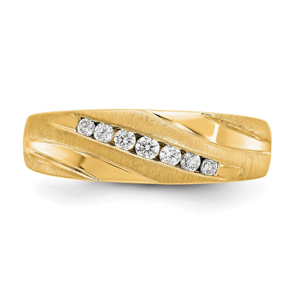 True Origin Men's Lab Grown Diamond VS+ F+ Complete Brushed and Polished Band