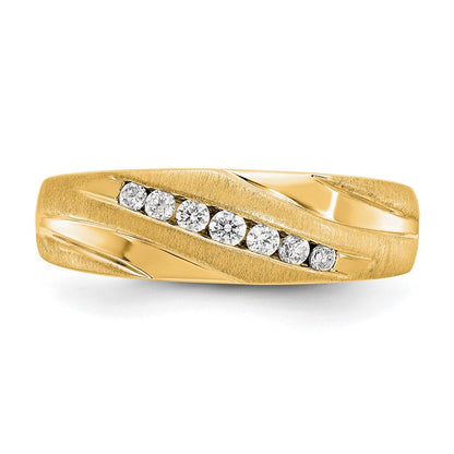 True Origin Men's Lab Grown Diamond VS+ F+ Complete Brushed and Polished Band
