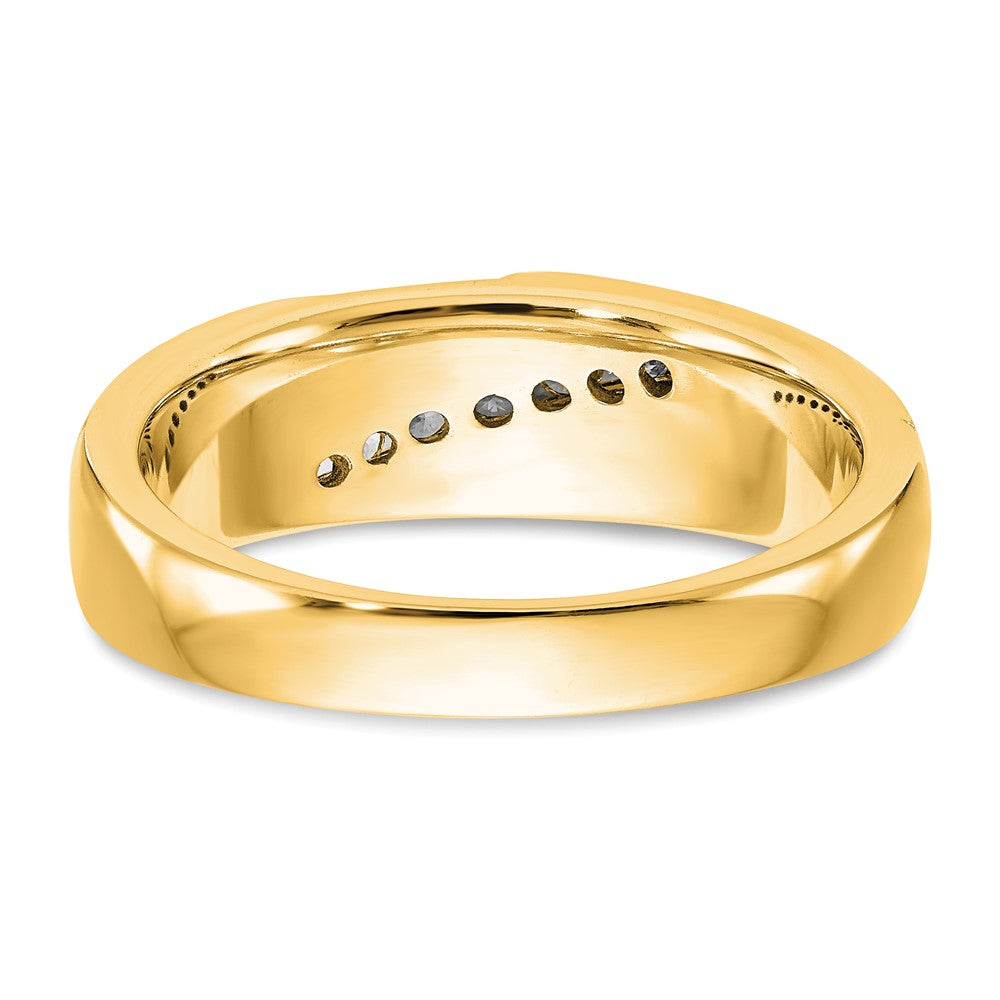 True Origin Men's Lab Grown Diamond VS+ F+ Complete Brushed and Polished Band