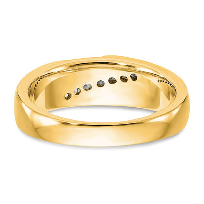 True Origin Men's Lab Grown Diamond VS+ F+ Complete Brushed and Polished Band