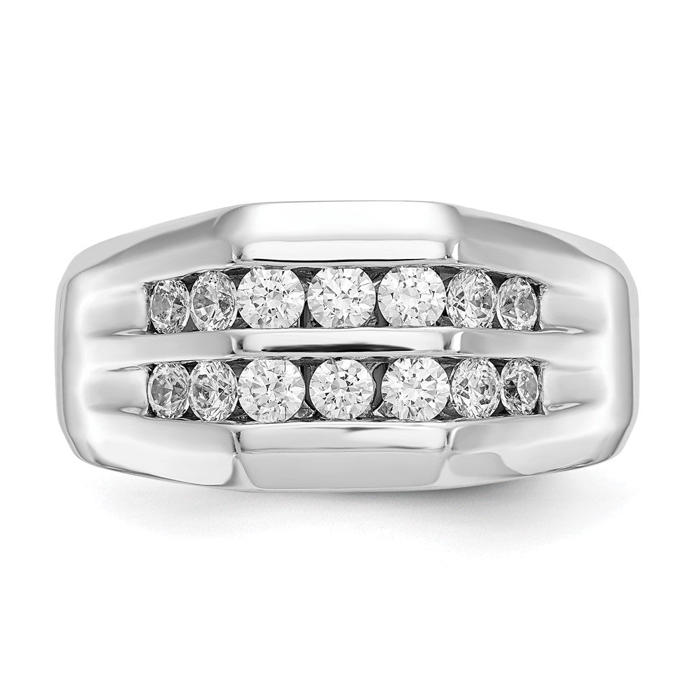 True Origin Men's Lab Grown Diamond VS+ F+ Complete Double Channel Band