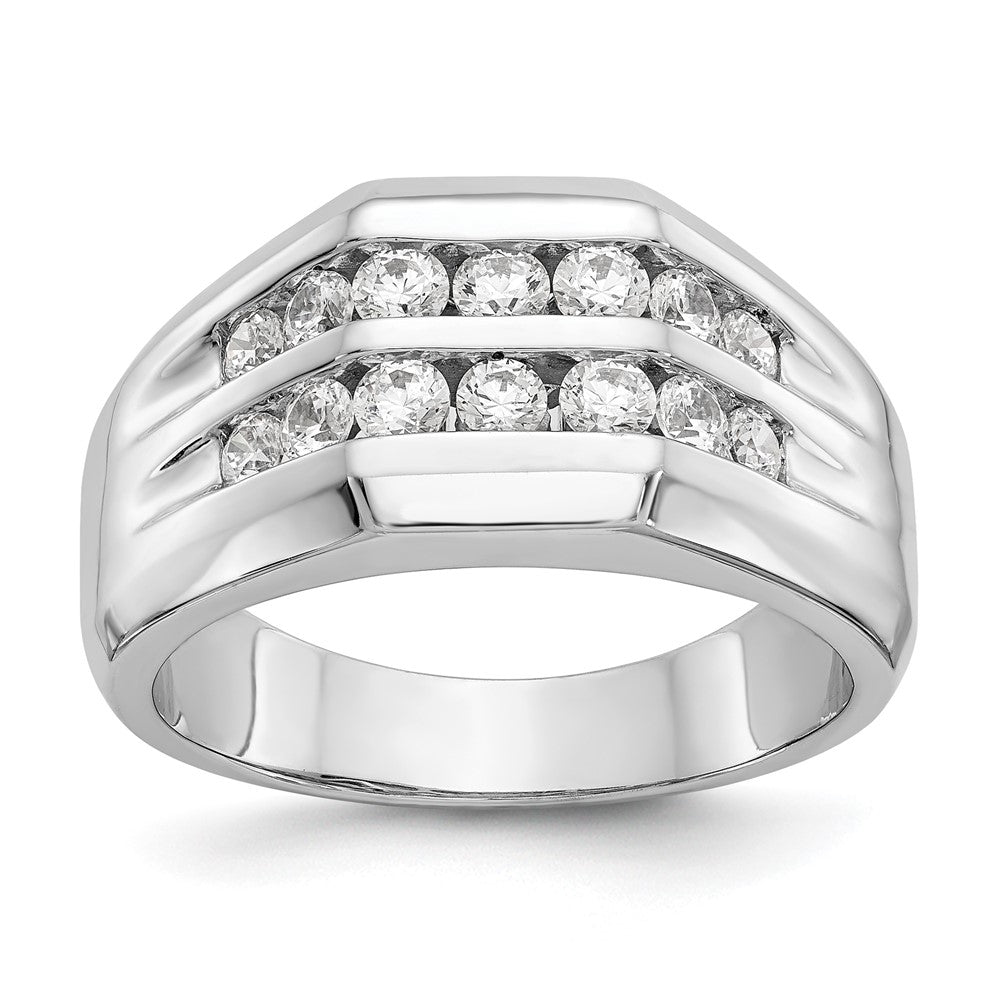 True Origin Men's Lab Grown Diamond VS+ F+ Complete Double Channel Band