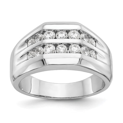 True Origin Men's Lab Grown Diamond VS+ F+ Complete Double Channel Band