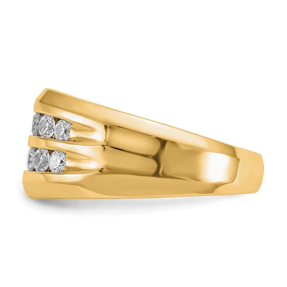 True Origin Men's Lab Grown Diamond VS+ F+ Complete Double Channel Band