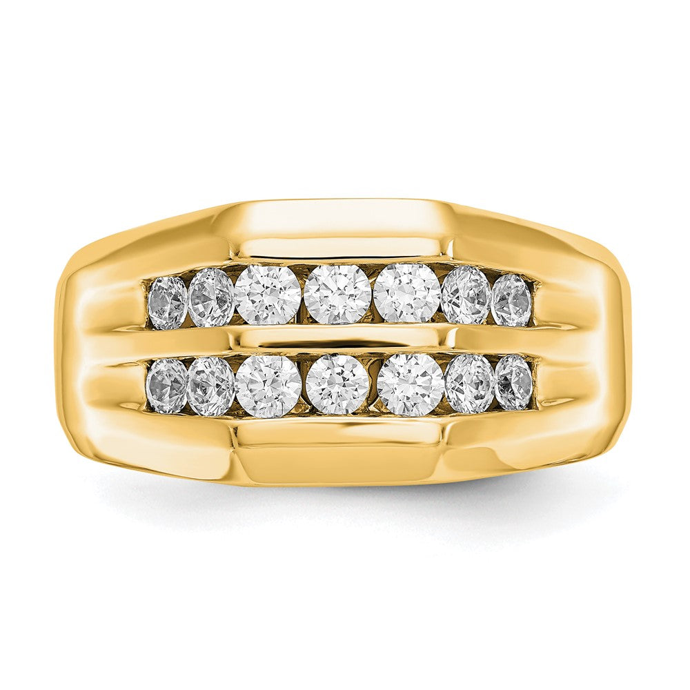 True Origin Men's Lab Grown Diamond VS+ F+ Complete Double Channel Band