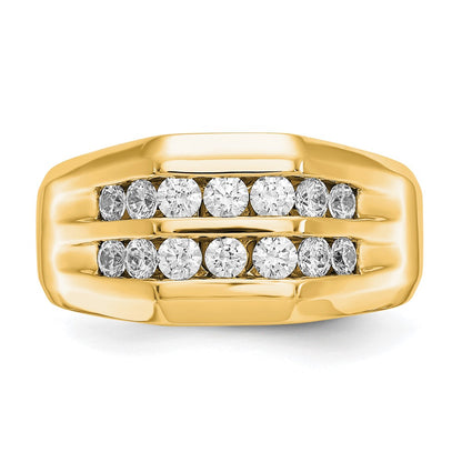 True Origin Men's Lab Grown Diamond VS+ F+ Complete Double Channel Band