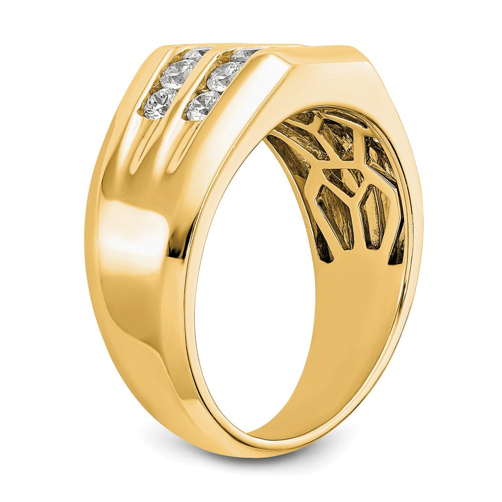 True Origin Men's Lab Grown Diamond VS+ F+ Complete Double Channel Band