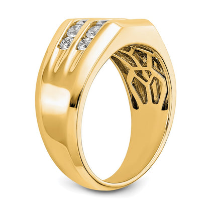 True Origin Men's Lab Grown Diamond VS+ F+ Complete Double Channel Band