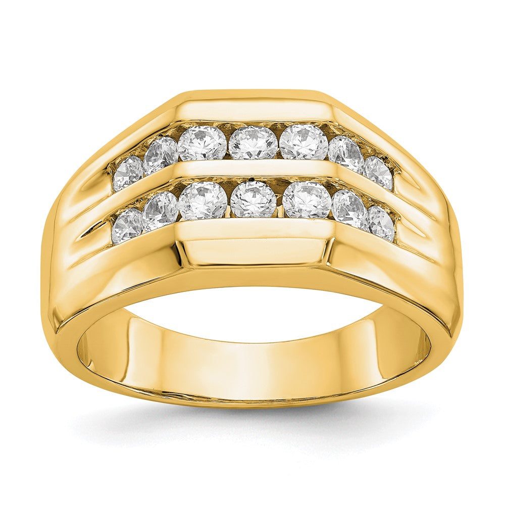 True Origin Men's Lab Grown Diamond VS+ F+ Complete Double Channel Band