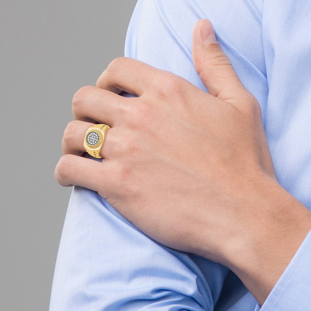 True Origin Men's Lab Grown Diamond VS+ F+ Complete Heirloom Ring