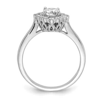 True Origin and Lab Grown Diamond VS+ F+ Semi-Mount Round Halo Engagement Ring