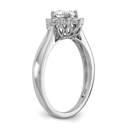 True Origin and Lab Grown Diamond VS+ F+ Semi-Mount Round Halo Engagement Ring