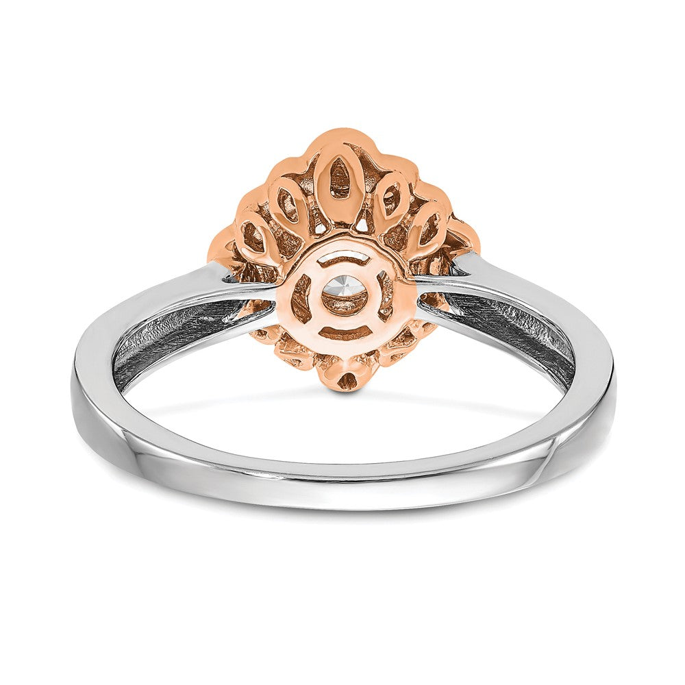 True Origin and Lab Grown Diamond VS+ F+ Semi-Mount Round Halo Engagement Ring