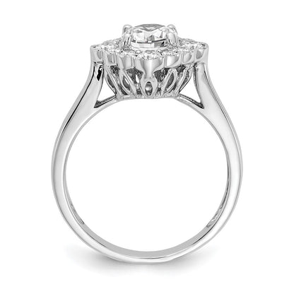 True Origin and Lab Grown Diamond VS+ F+ Semi-Mount Round Halo Engagement Ring