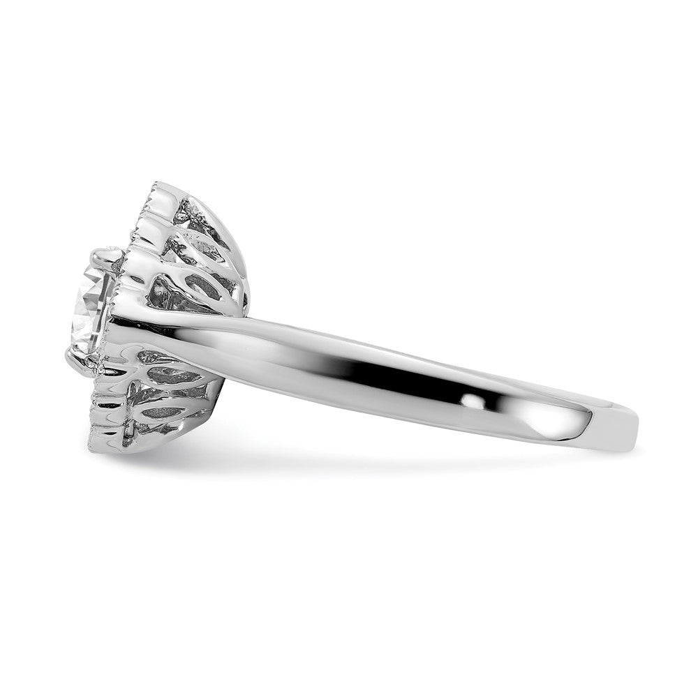 True Origin and Lab Grown Diamond VS+ F+ Semi-Mount Round Halo Engagement Ring