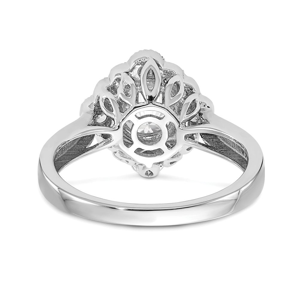 True Origin and Lab Grown Diamond VS+ F+ Semi-Mount Round Halo Engagement Ring