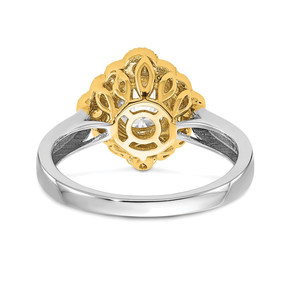 True Origin and Lab Grown Diamond VS+ F+ Semi-Mount Round Halo Engagement Ring