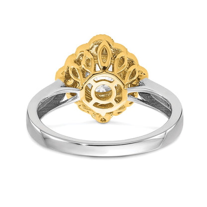 True Origin and Lab Grown Diamond VS+ F+ Semi-Mount Round Halo Engagement Ring