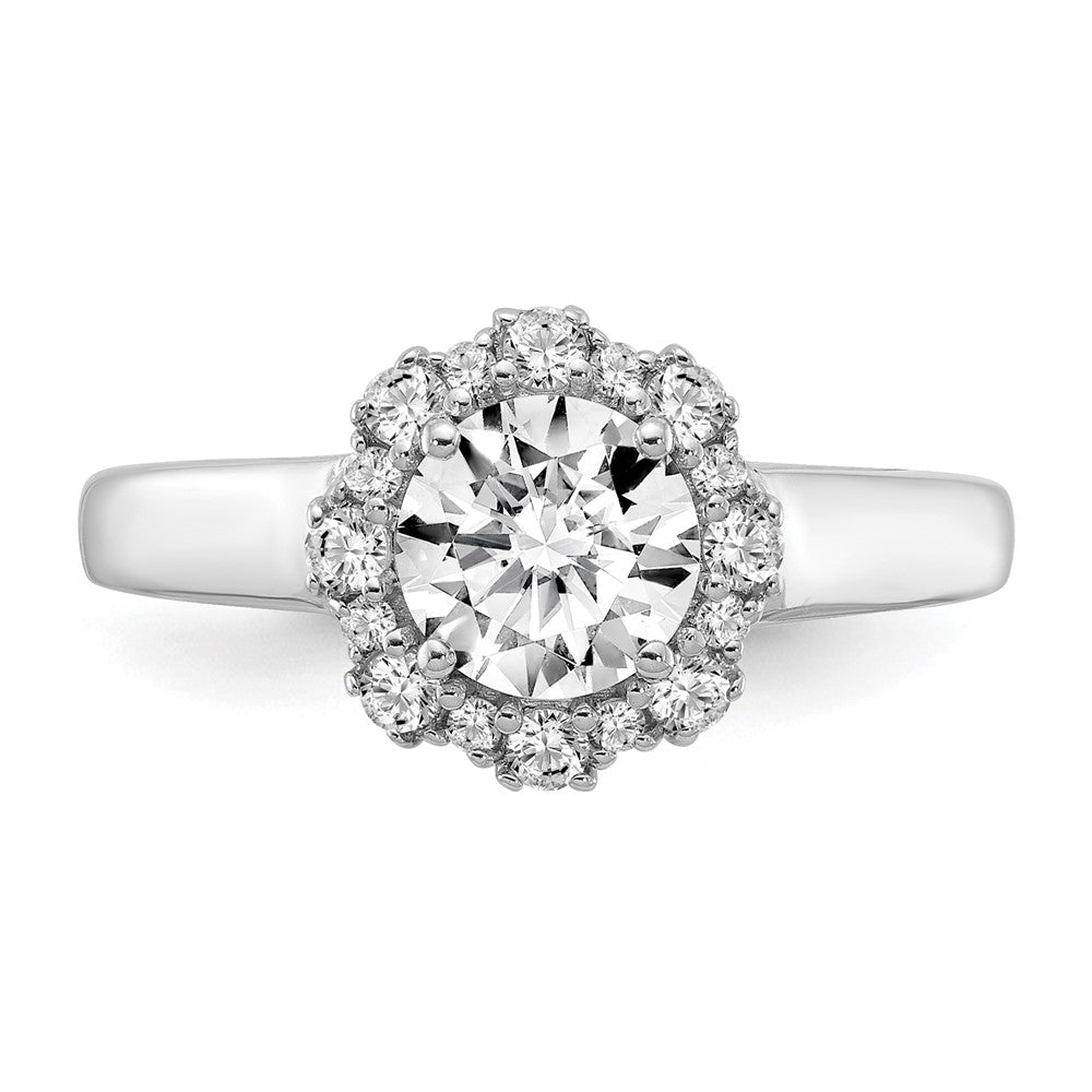 True Origin Lab Grown Diamond VS+ F+ Semi-Mount Round Halo Engagement Ring