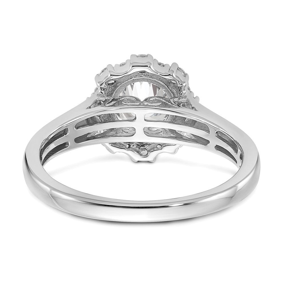 True Origin Lab Grown Diamond VS+ F+ Semi-Mount Round Halo Engagement Ring