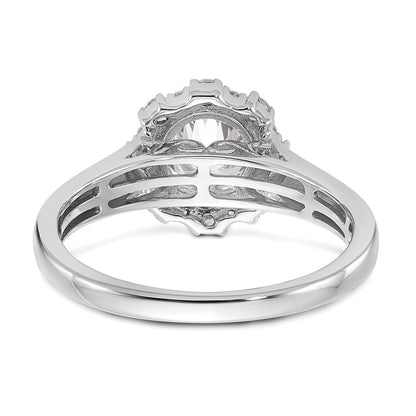 True Origin Lab Grown Diamond VS+ F+ Semi-Mount Round Halo Engagement Ring