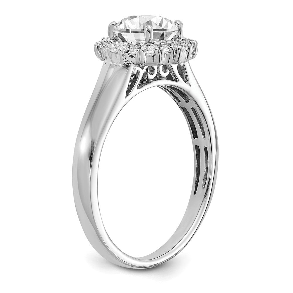 True Origin Lab Grown Diamond VS+ F+ Semi-Mount Round Halo Engagement Ring