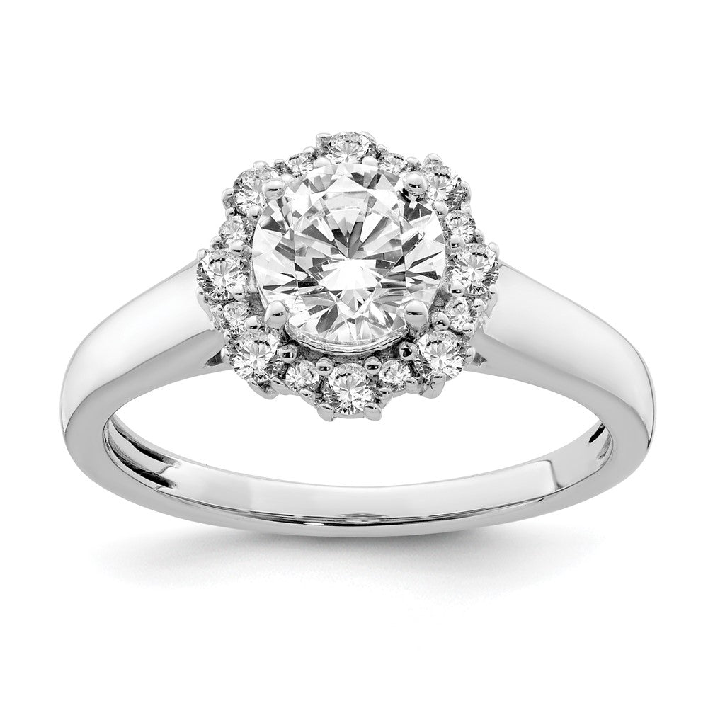 True Origin Lab Grown Diamond VS+ F+ Semi-Mount Round Halo Engagement Ring