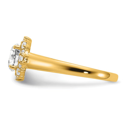 True Origin Lab Grown Diamond VS+ F+ Semi-Mount Round Halo Engagement Ring