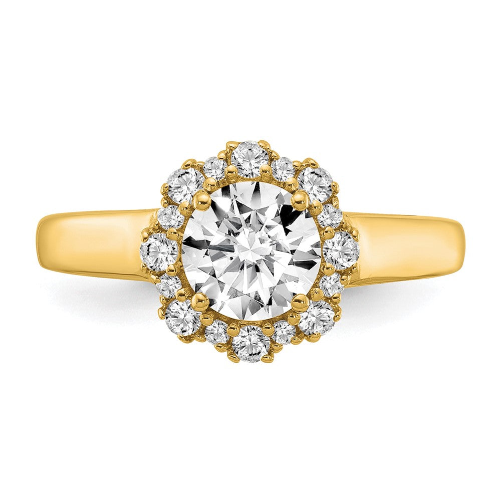 True Origin Lab Grown Diamond VS+ F+ Semi-Mount Round Halo Engagement Ring