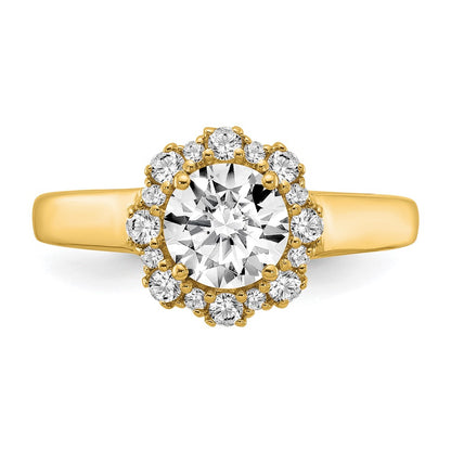 True Origin Lab Grown Diamond VS+ F+ Semi-Mount Round Halo Engagement Ring