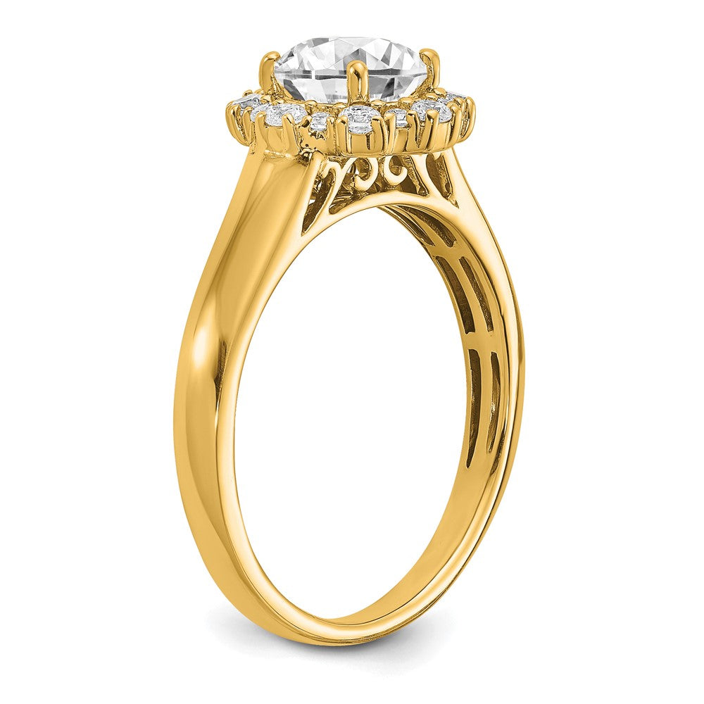 True Origin Lab Grown Diamond VS+ F+ Semi-Mount Round Halo Engagement Ring