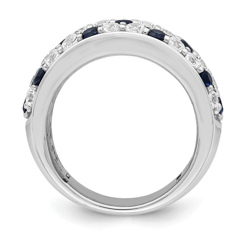 True Origin Lab Grown Diamond VS+ F+ and . Blue Sapphire Complete Fashion Ring