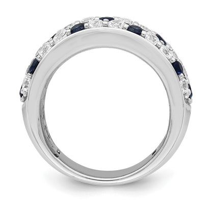 True Origin Lab Grown Diamond VS+ F+ and . Blue Sapphire Complete Fashion Ring