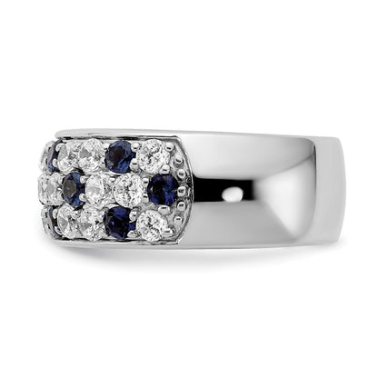 True Origin Lab Grown Diamond VS+ F+ and . Blue Sapphire Complete Fashion Ring