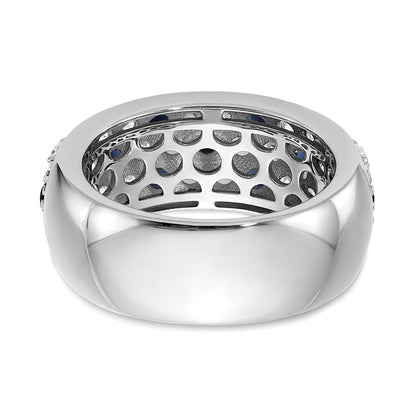 True Origin Lab Grown Diamond VS+ F+ and . Blue Sapphire Complete Fashion Ring