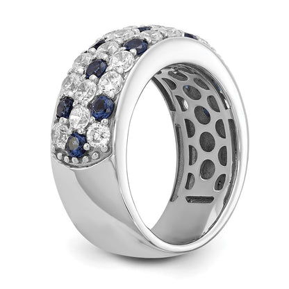 True Origin Lab Grown Diamond VS+ F+ and . Blue Sapphire Complete Fashion Ring