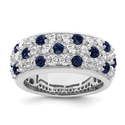 True Origin Lab Grown Diamond VS+ F+ and . Blue Sapphire Complete Fashion Ring