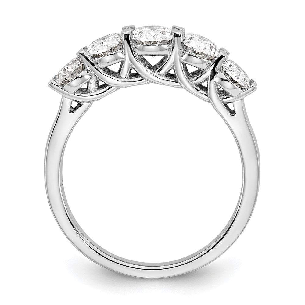 True Origin Lab Grown Diamond VS+ F+ Graduated Complete Oval Five Stone Ring