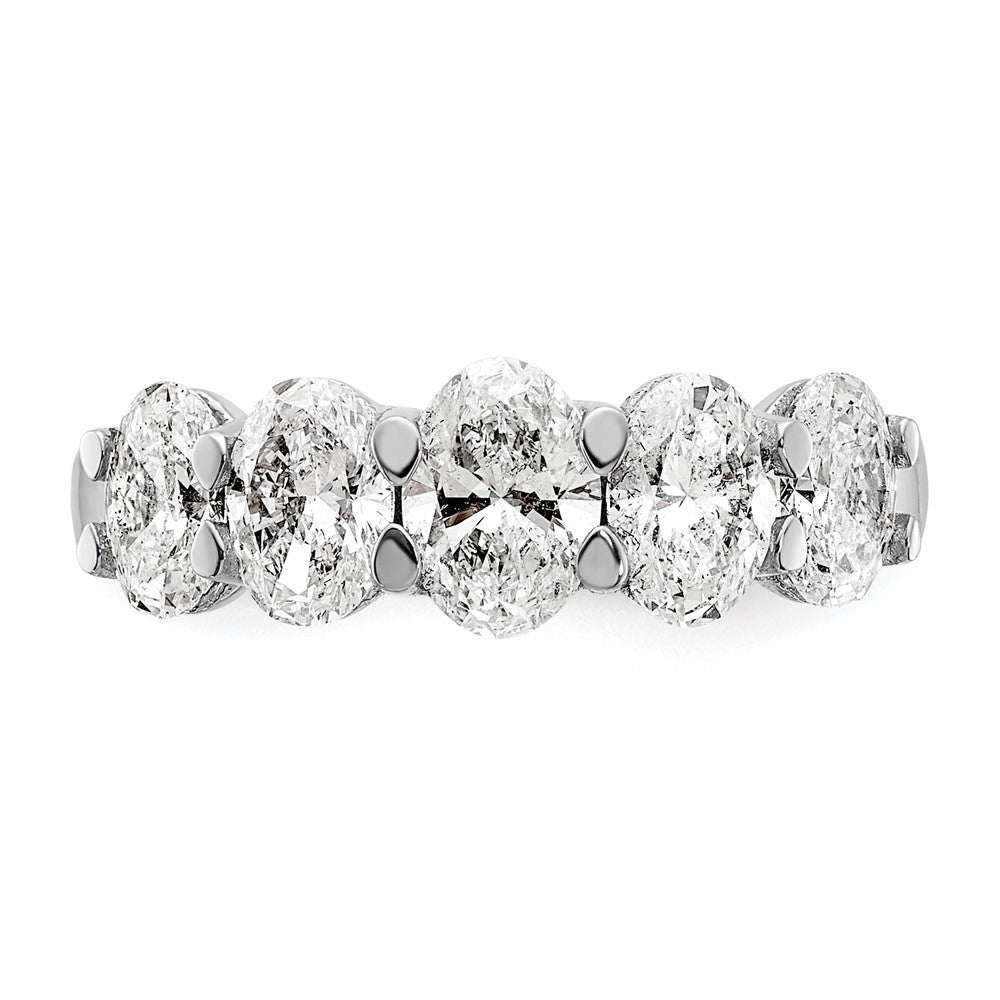 True Origin Lab Grown Diamond VS+ F+ Graduated Complete Oval Five Stone Ring