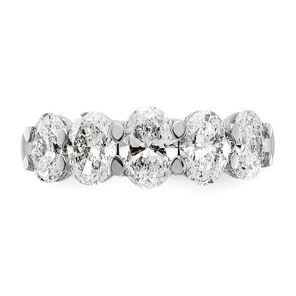 True Origin Lab Grown Diamond VS+ F+ Graduated Complete Oval Five Stone Ring