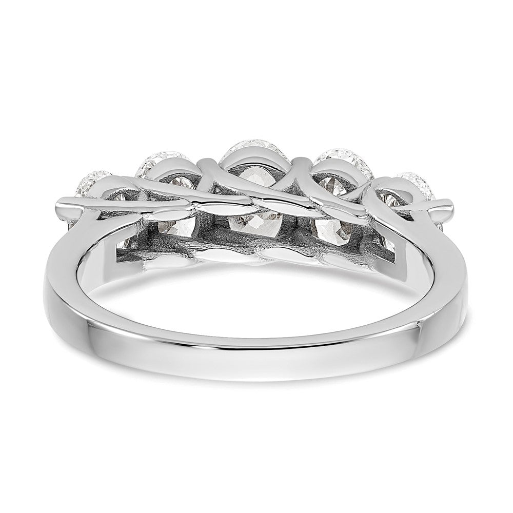 True Origin Lab Grown Diamond VS+ F+ Graduated Complete Oval Five Stone Ring