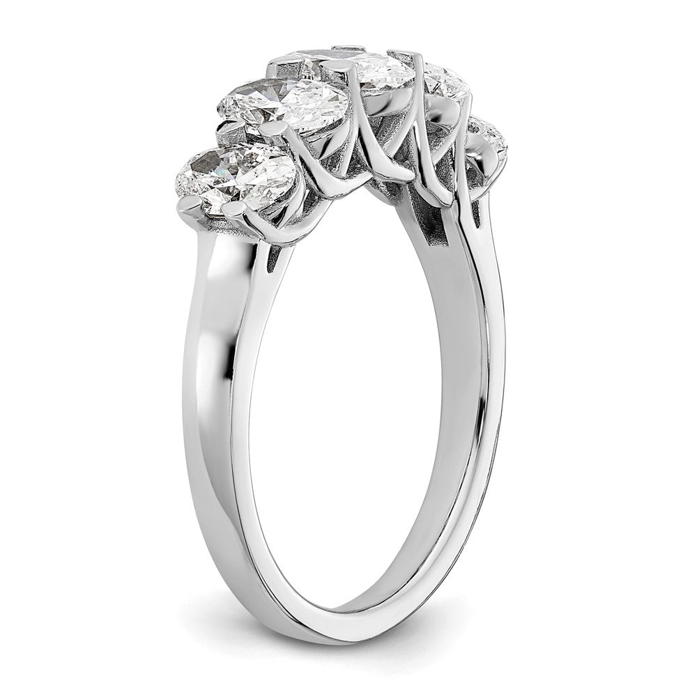 True Origin Lab Grown Diamond VS+ F+ Graduated Complete Oval Five Stone Ring