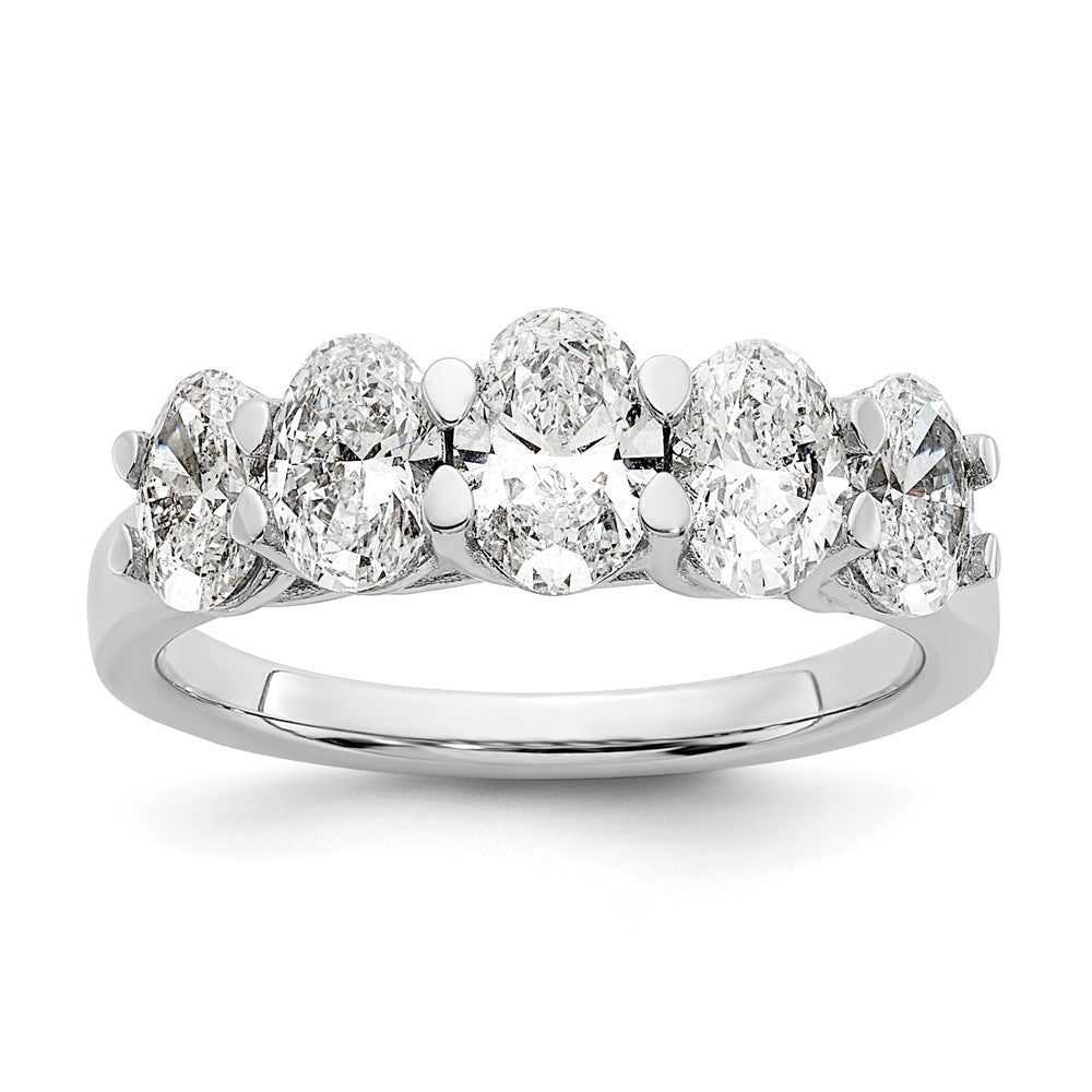 True Origin Lab Grown Diamond VS+ F+ Graduated Complete Oval Five Stone Ring