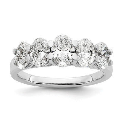 True Origin Lab Grown Diamond VS+ F+ Graduated Complete Oval Five Stone Ring