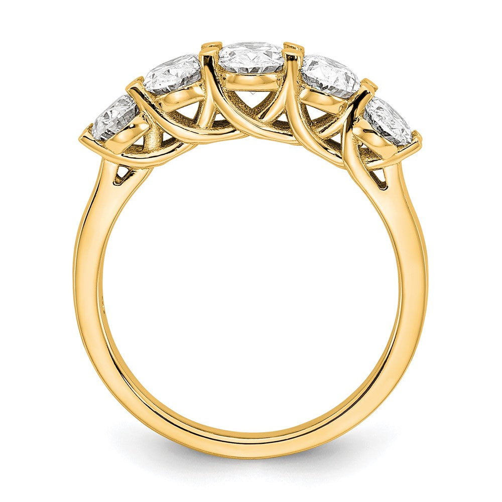 True Origin Lab Grown Diamond VS+ F+ Graduated Complete Oval Five Stone Ring