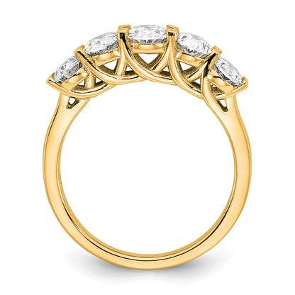 True Origin Lab Grown Diamond VS+ F+ Graduated Complete Oval Five Stone Ring