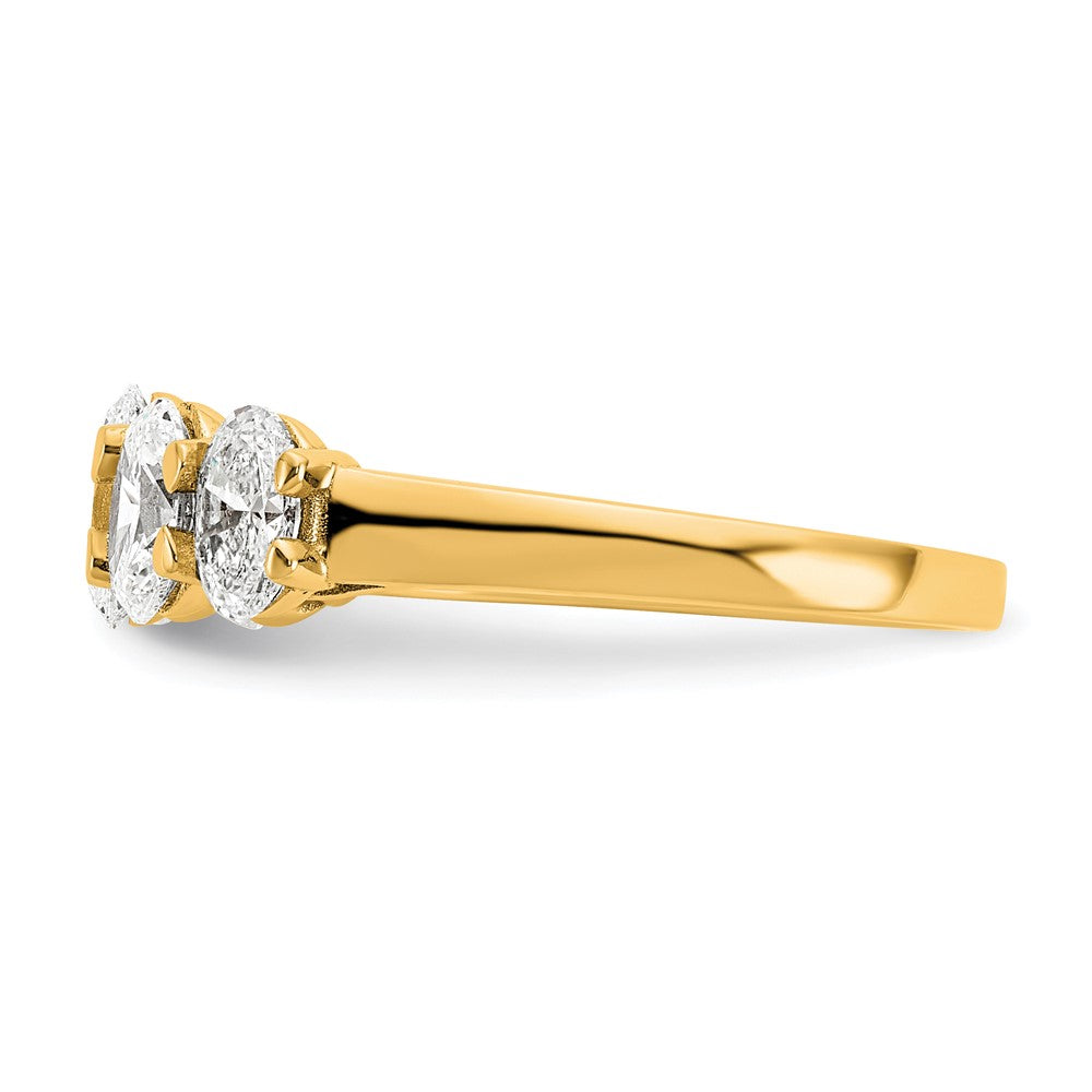True Origin Lab Grown Diamond VS+ F+ Graduated Complete Oval Five Stone Ring