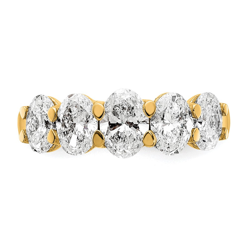 True Origin Lab Grown Diamond VS+ F+ Graduated Complete Oval Five Stone Ring
