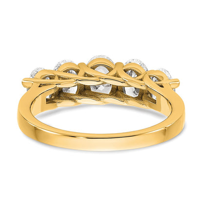 True Origin Lab Grown Diamond VS+ F+ Graduated Complete Oval Five Stone Ring