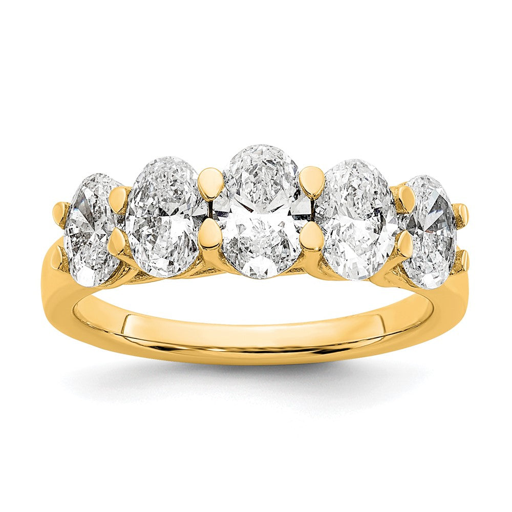 True Origin Lab Grown Diamond VS+ F+ Graduated Complete Oval Five Stone Ring